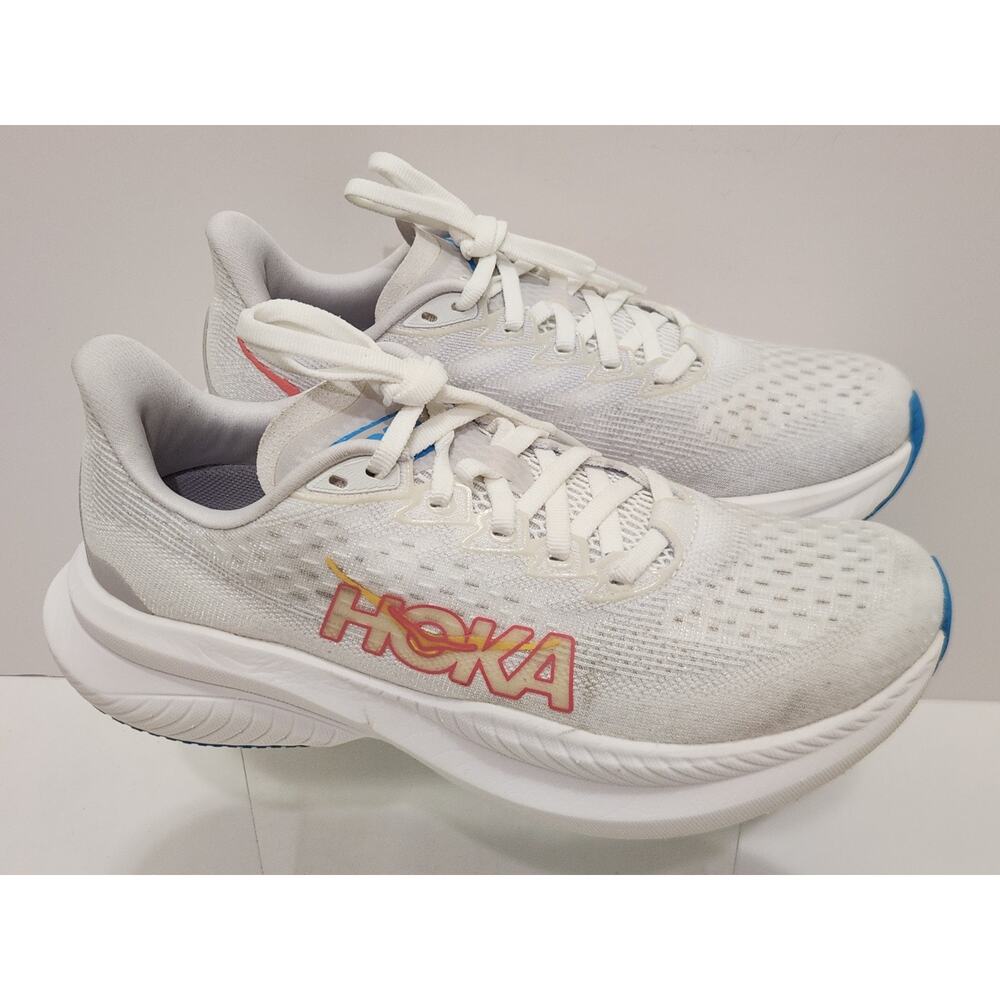 Hoka One One Mach 6 Running Shoes White Nimbus Cloud Women's 1147810 Sz. 6.5B